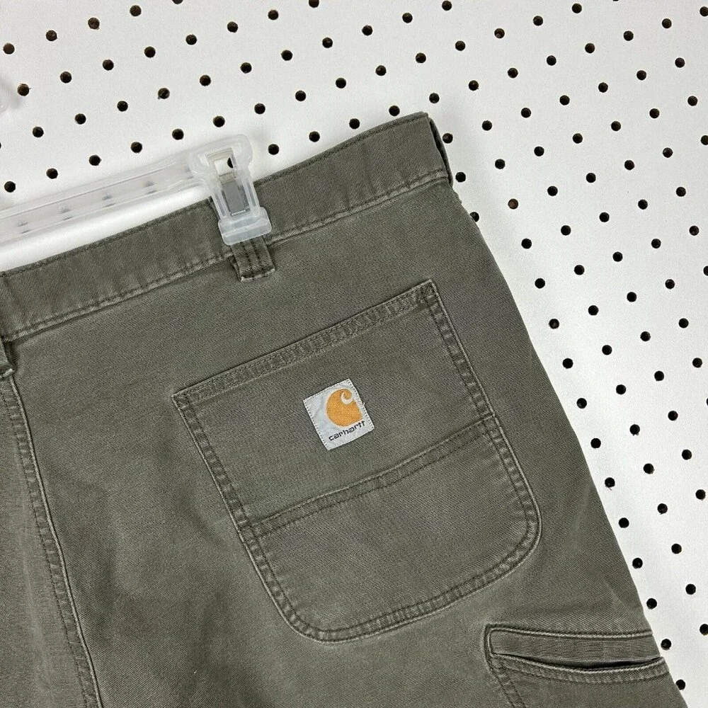 Carhartt Rugged Flex Relaxed Fit Canvas Work Shorts 42 Green Work Wear 102514217